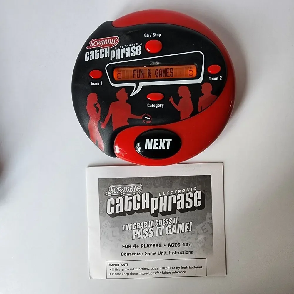 Scrabble Catch Phrase Electronic Handheld Game 2012 Tested Working